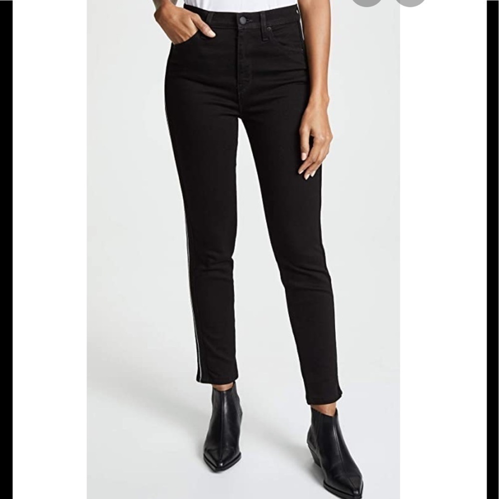 HUDSON Holly Skinny Black Jeans with Piping size 25